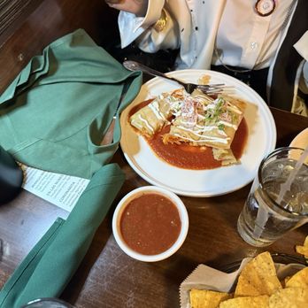 Mezcal Mexican Restaurant signature dishes Enchiladas SuizasCalifornia Burrito